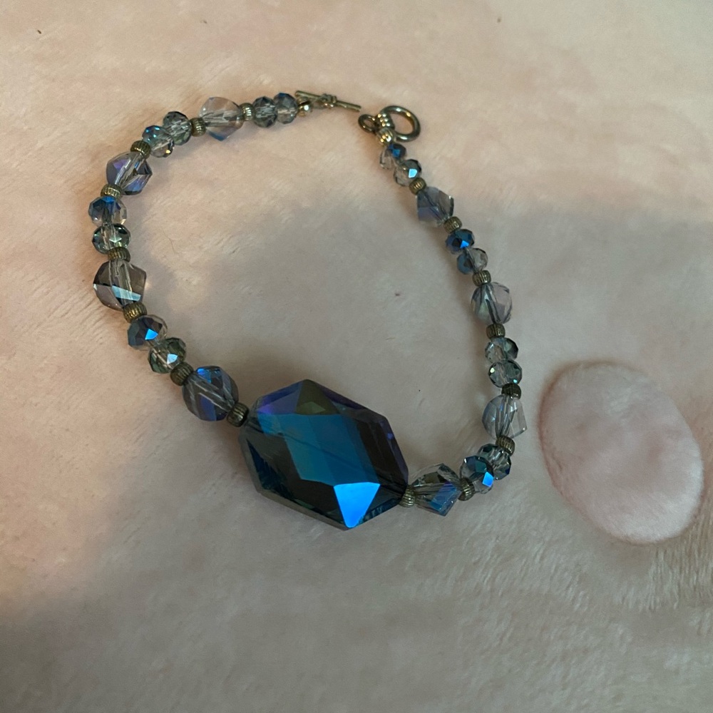Handmade Blue Beaded Bracelet